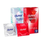 Durex Invisible Extra Lubrificado + Sensitivo Contacto Total Preservativos Maior Sensibilidade 12+12