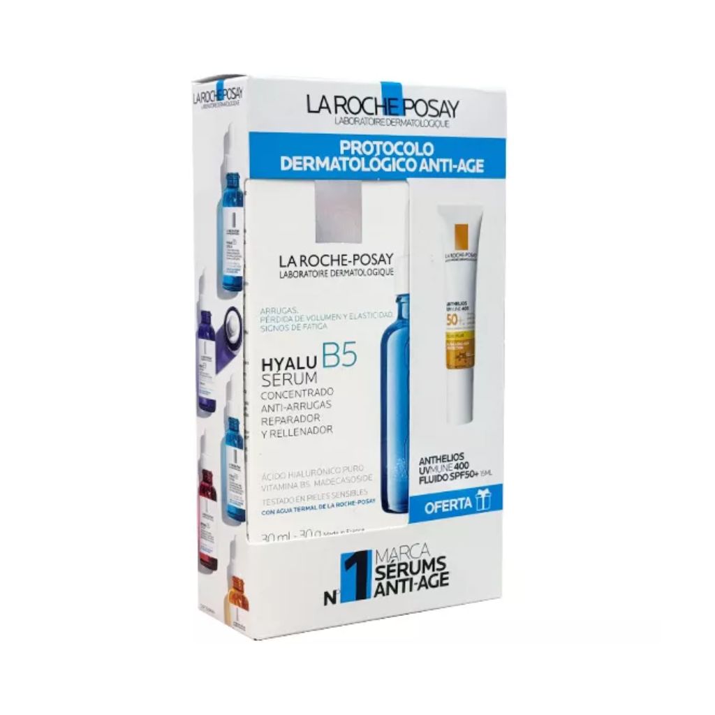 La Roche Posay Sérum Hyalu B5 30mL com oferta Anthelios UVM400 15mL