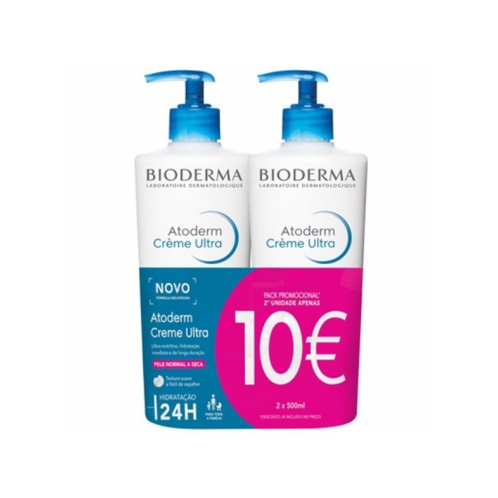 Bioderma Atoderm Creme Ultra-Nutritivo E Hidratante 2 X 500ml Pack Especial