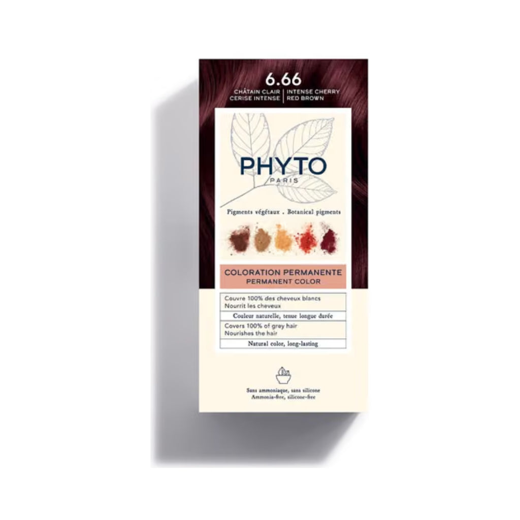 Phyto Coloração 6.66 Castanho Claro Cereja Intenso Kit