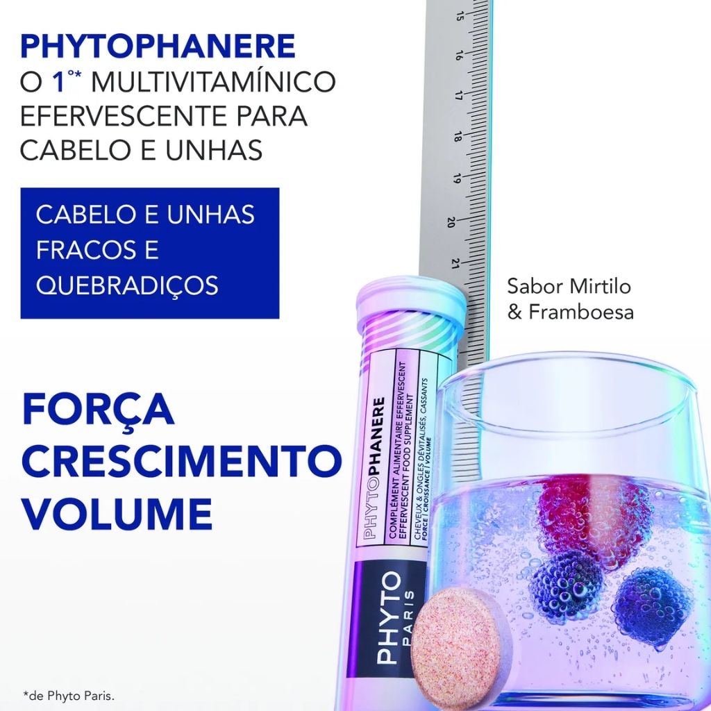 Phyto Phytophanère Efervescentes Cabelo e Unhas 30 comprimidos