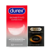 Durex Sensitivo Super Fino Preservativos 12 unidades + Conexão Total 3 unidades