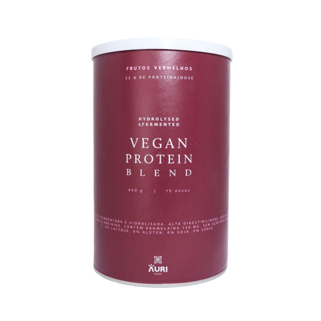 Auri Foods Proteína Vegetal Pó Sabor Frutos Vermelhos 450g