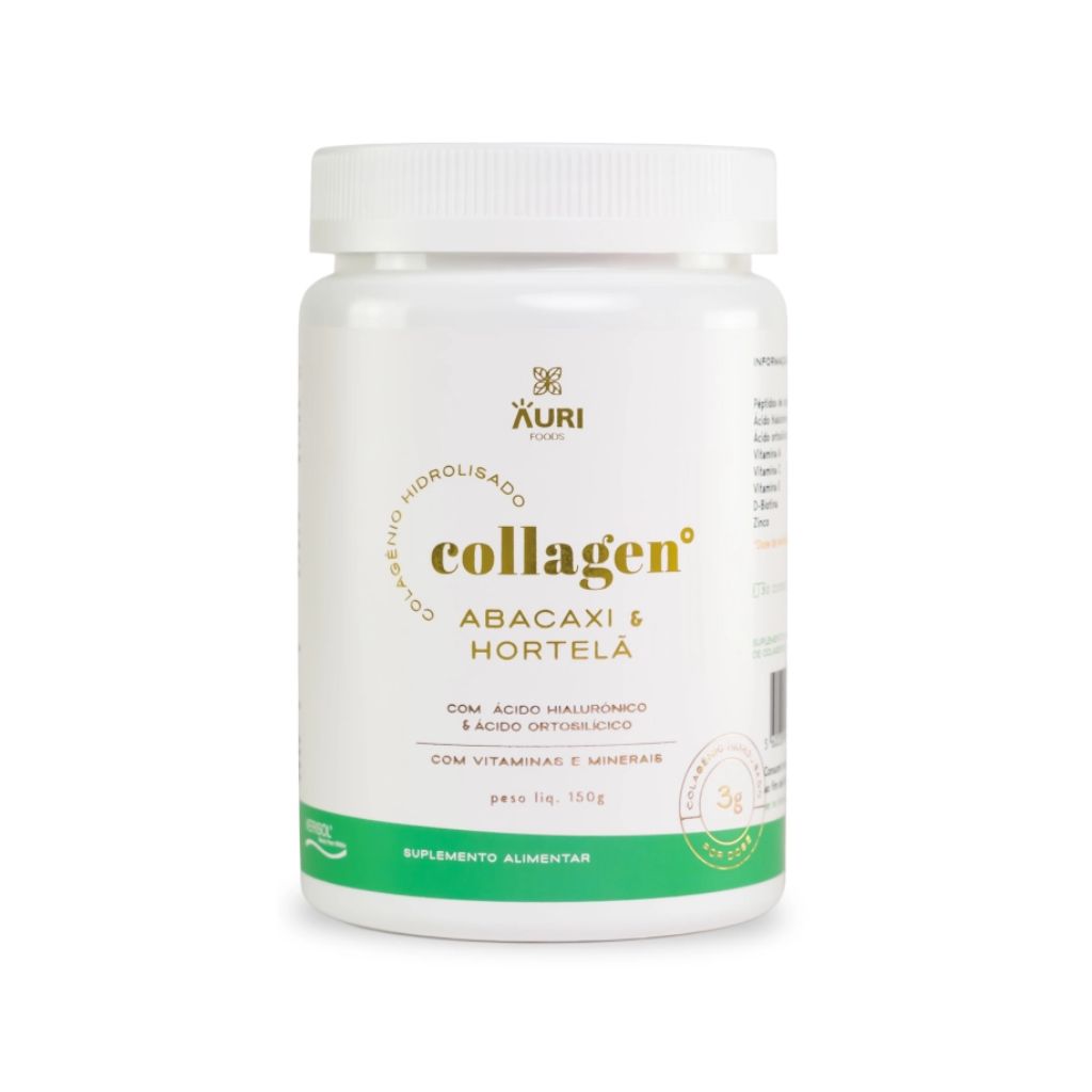 Auri Foods Colagénio Pó Sabor Abacaxi e Hortelã 150g