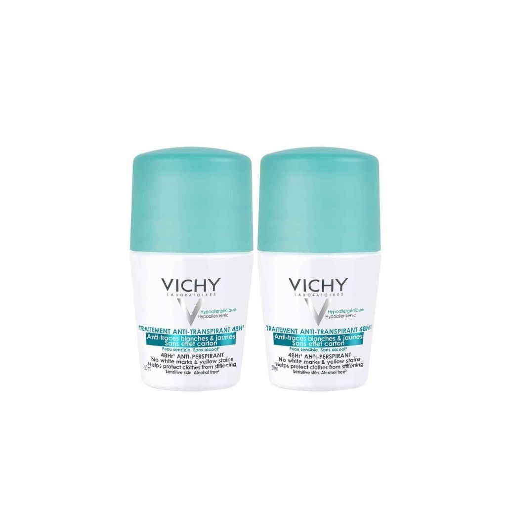 Vichy Desodorizante Roll-On Antimanchas 50 ml 2 unidades