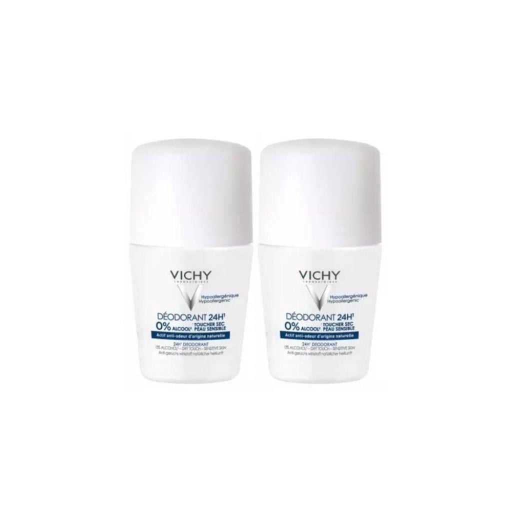 Vichy Desodorizante Roll-On Toque Seco 24h 50 ml 2 unidades