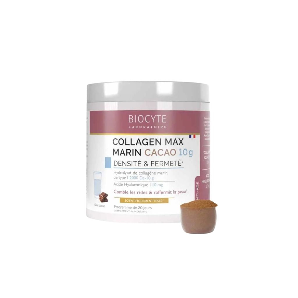 Biocyte Collagen Max Marin Suplemento Antienvelhecimento Sabor Cacau em Pó 260g