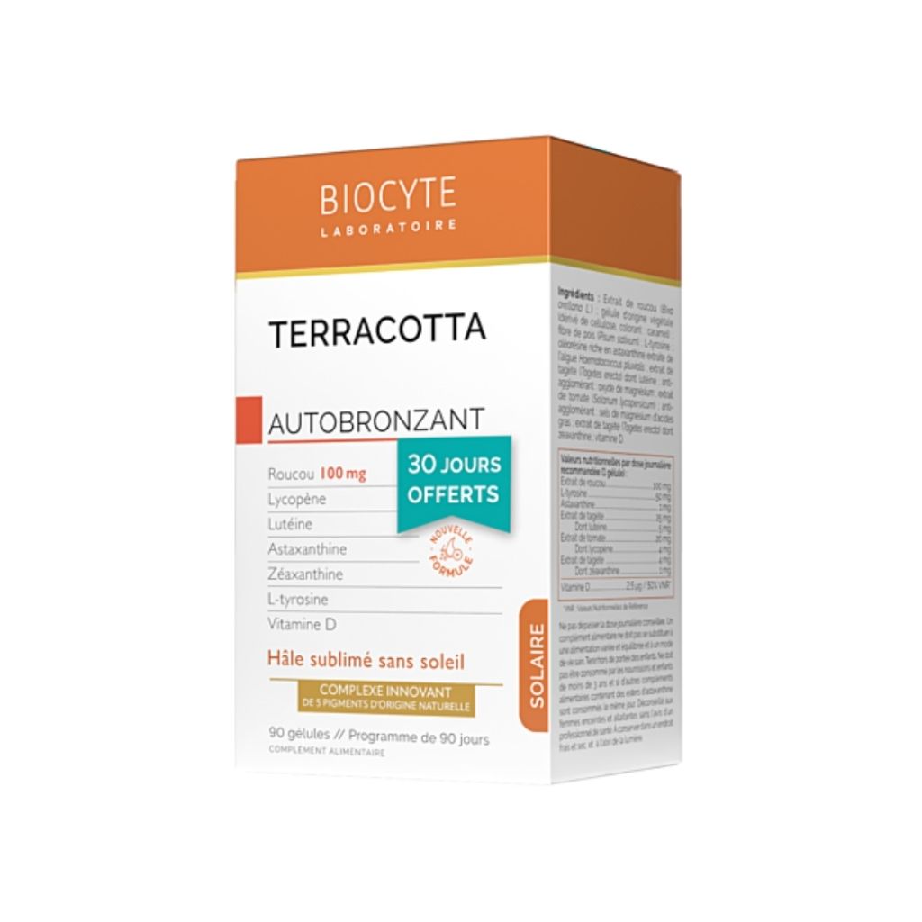 Biocyte Terracotta Suplemento Autobronzeador para um Bronzeado Natural 60 + 30 cápsulas