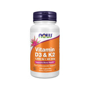 Now Vitamina D3 1000UI e K2 45µg 120 Cápsulas