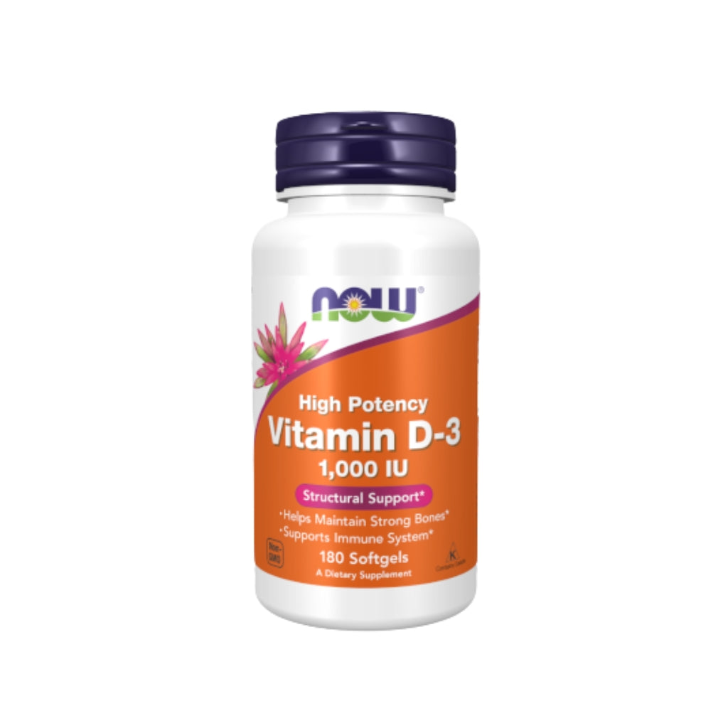 Now Vitamina D3 1000IU 180 Cápsulas