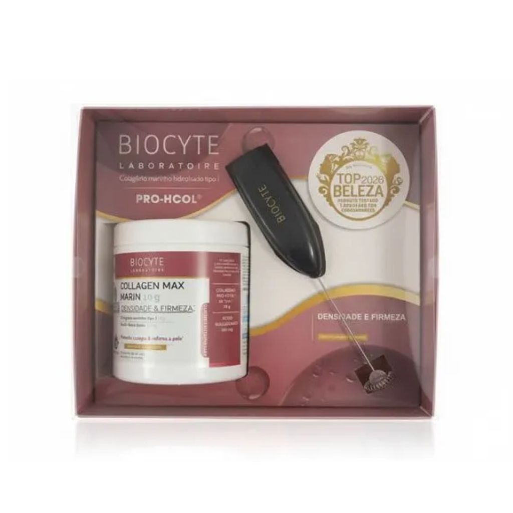 Biocyte Collagen Max Marin 10g Suplemento Alimentar em Pó 220g + Oferta Misturador