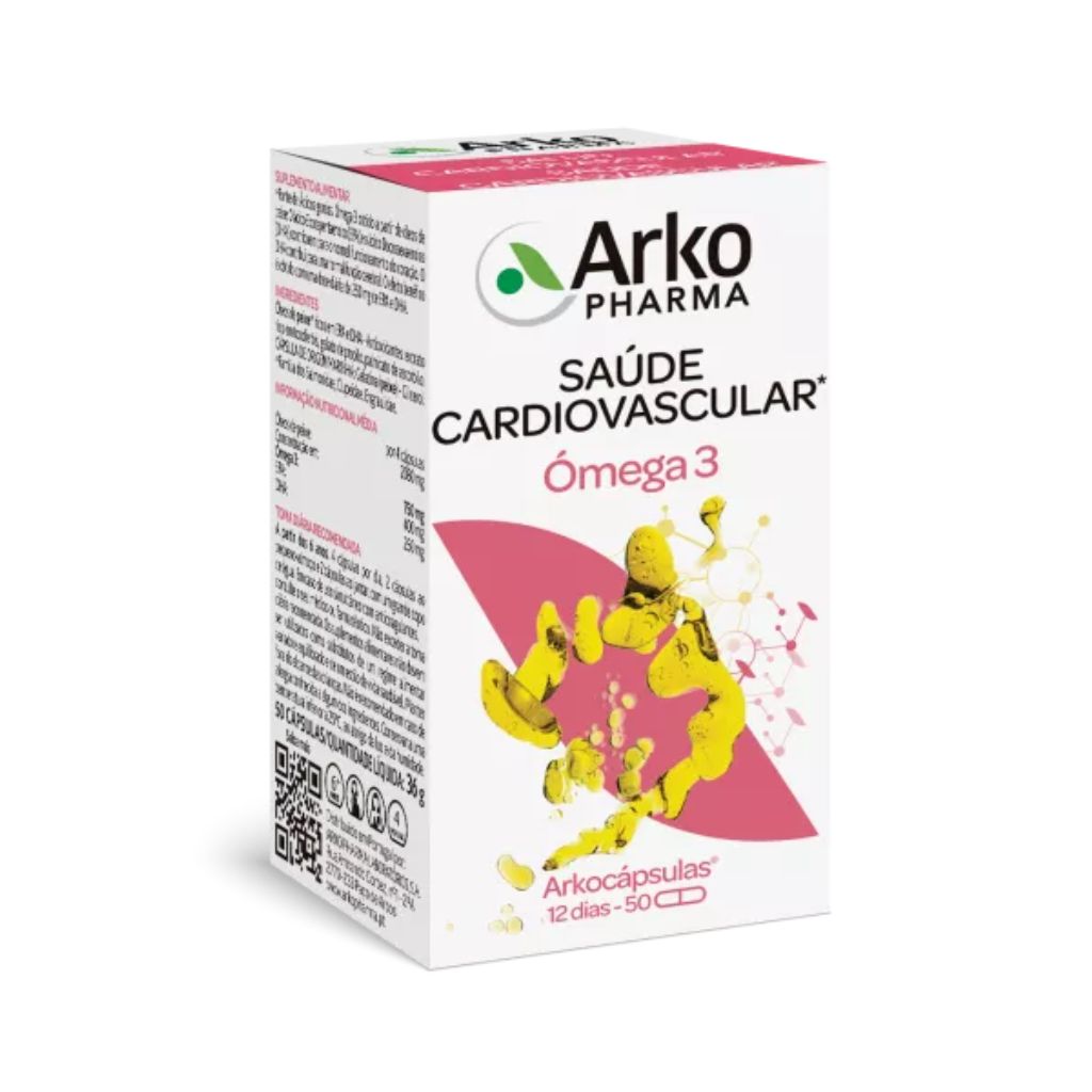 Arkopharma Arkocápsulas Ómega 3 Saúde Cardiovascular 50 cápsulas