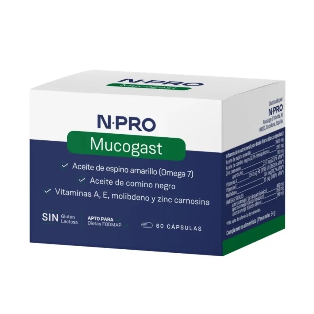 Npro Mucogast Suplemento para Saúde Gastrintestinal 60 cápsulas