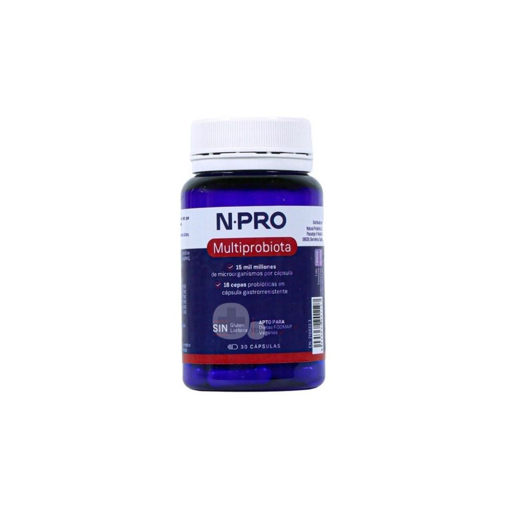 NPro Multiprobiota Suplemento Probiótico Equilíbrio Intestinal 30 cápsulas