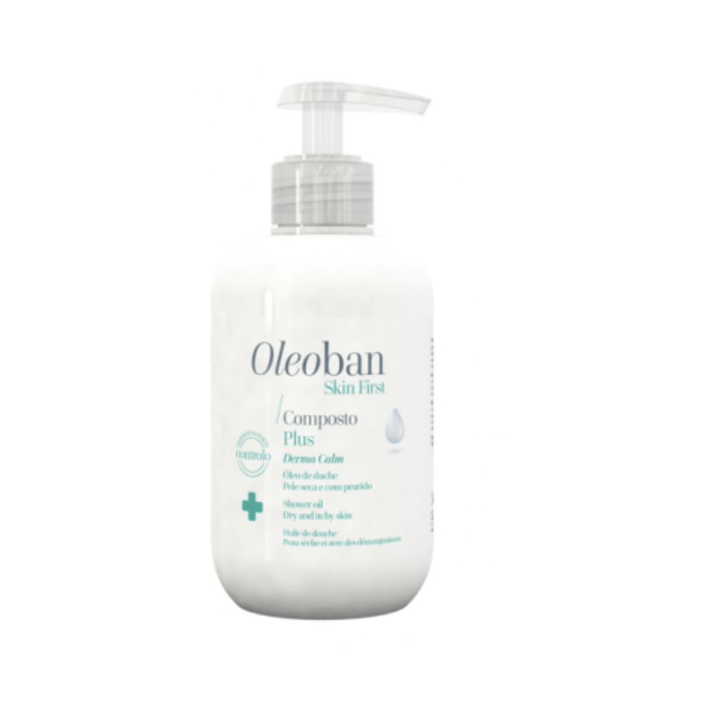 Oleoban Derma Composto Óleo De Banho Higiene Para Pele Seca E Eczema 300 ml